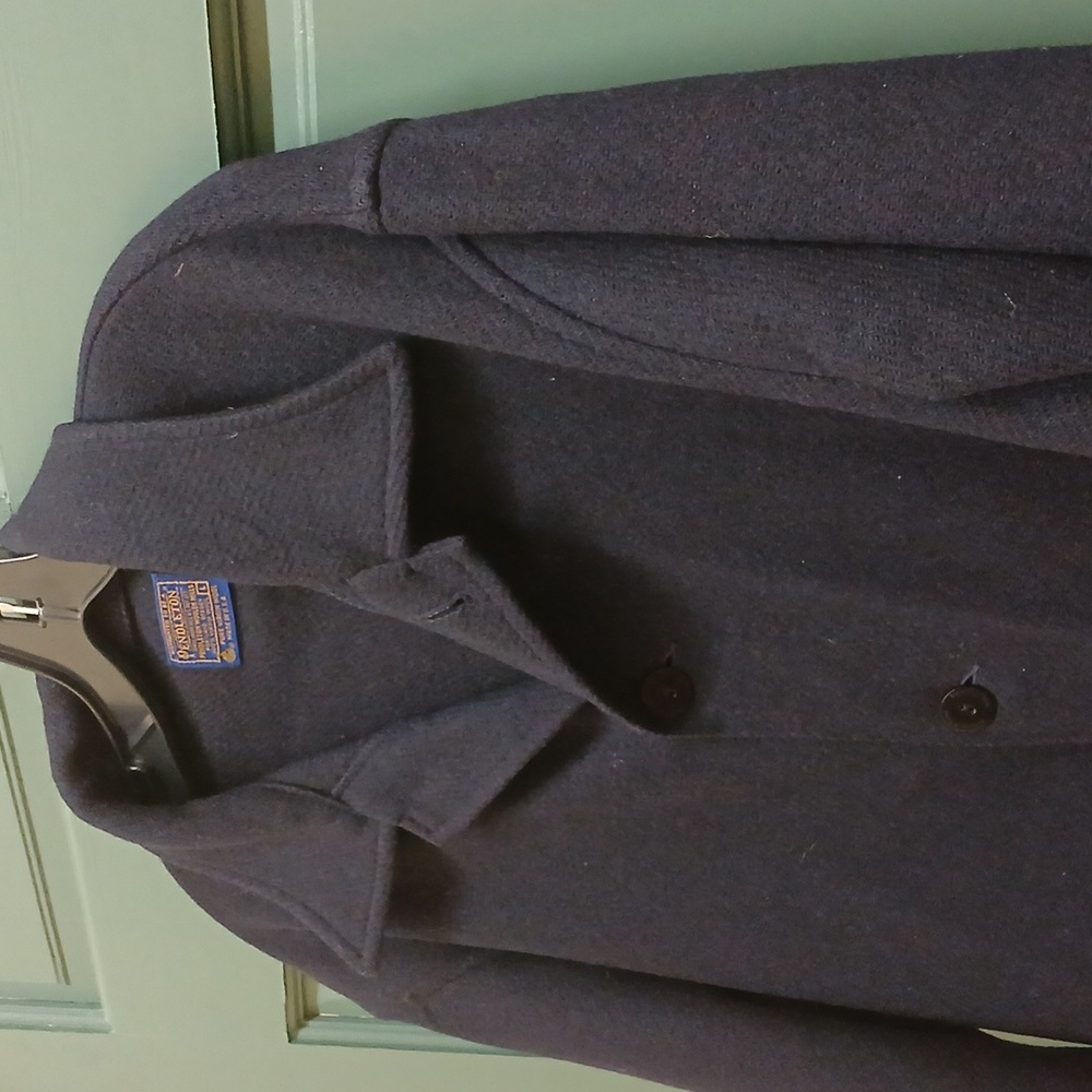 Pendleton Vintage Navy Wool Jacket With Button Fr… - image 2